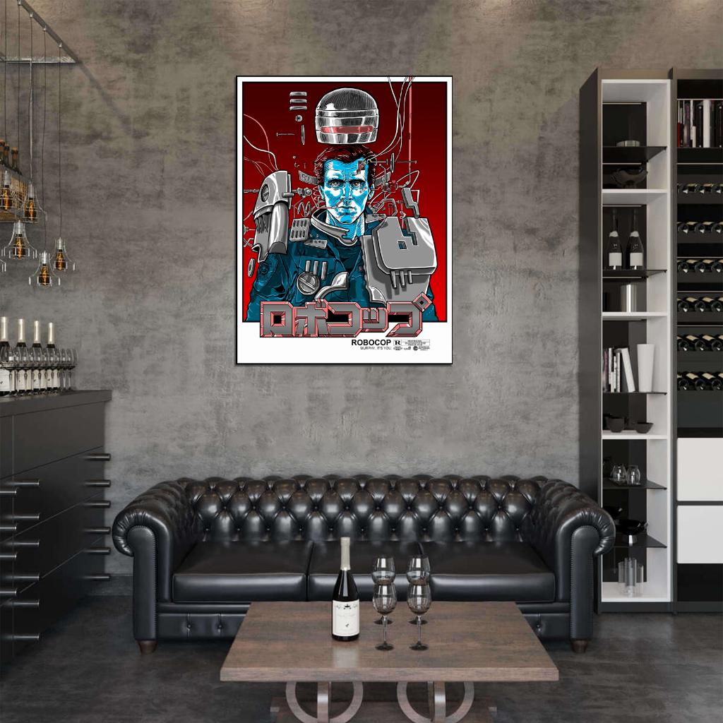 Robocop Alex Murphy Armor Helmet Painting Art Movie 1987 Cool Wall Art Print Poster