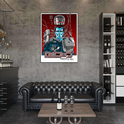 Robocop Alex Murphy Armor Helmet Painting Art Movie 1987 Cool Wall Art Print Poster