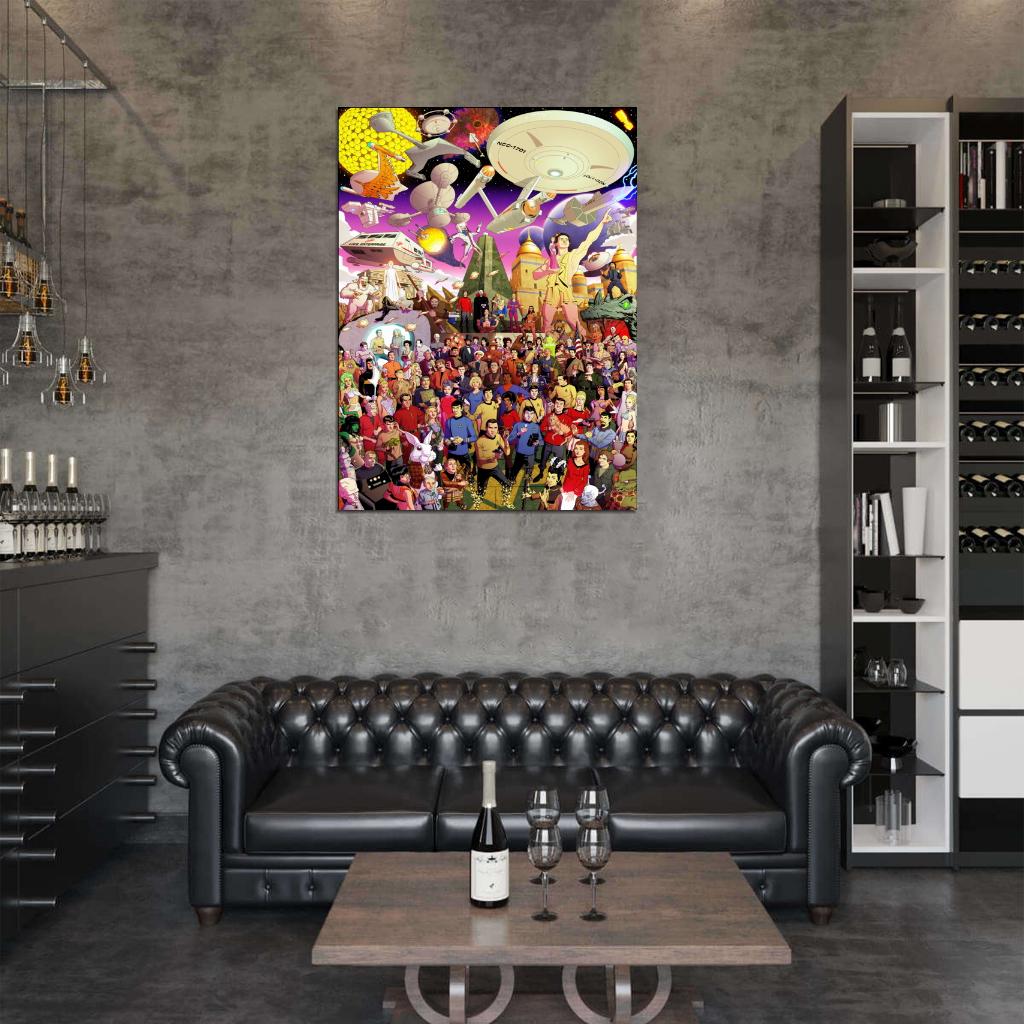 Star Trek The Original Series All Characters Amazing Art Wall Art Print Poster