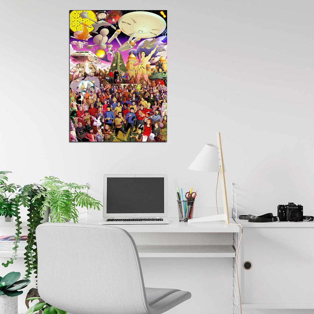 Star Trek The Original Series All Characters Amazing Art Wall Art Print Poster