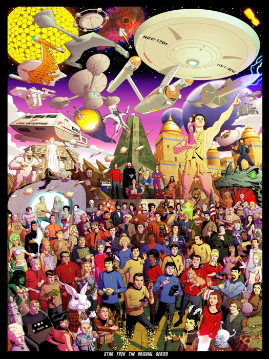 Star Trek The Original Series All Characters Amazing Art Wall Art Print Poster