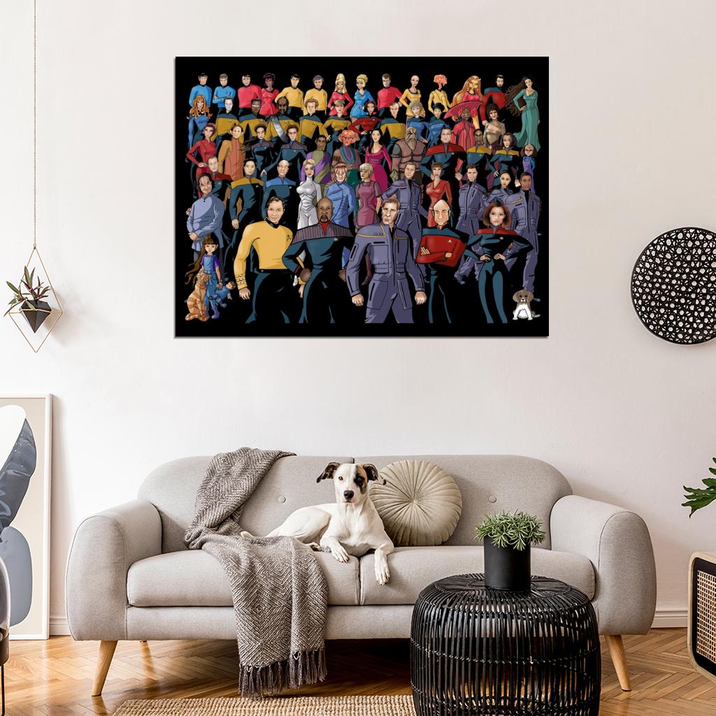 Star Trek The Original Series Characters Cast Art Wall Art Print Poster