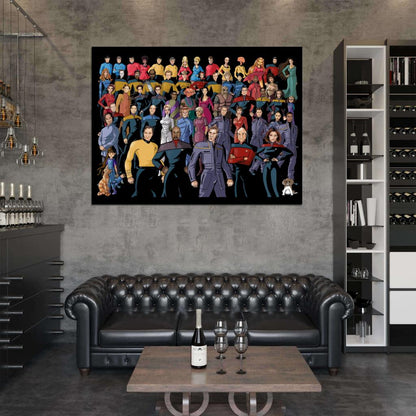 Star Trek The Original Series Characters Cast Art Wall Art Print Poster