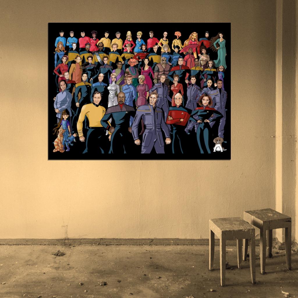 Star Trek The Original Series Characters Cast Art Wall Art Print Poster
