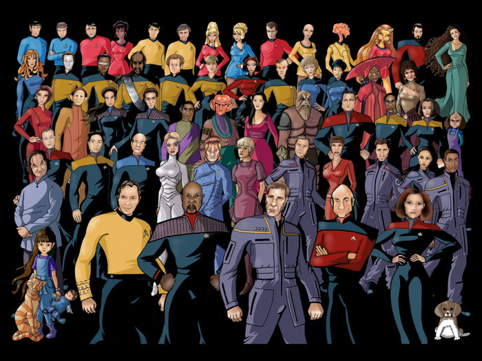 Star Trek The Original Series Characters Cast Art Wall Art Print Poster