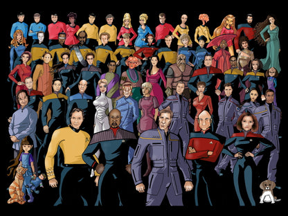 Star Trek The Original Series Characters Cast Art Wall Art Print Poster