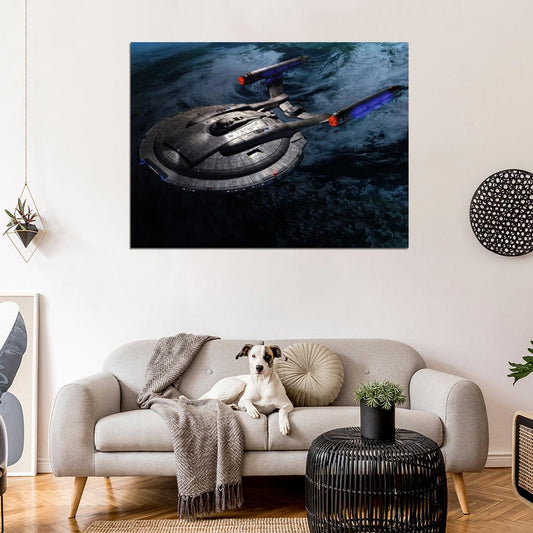 Star Trek Starship Enterprise Spacecraft NX-01 Art Wall Art Print Poster