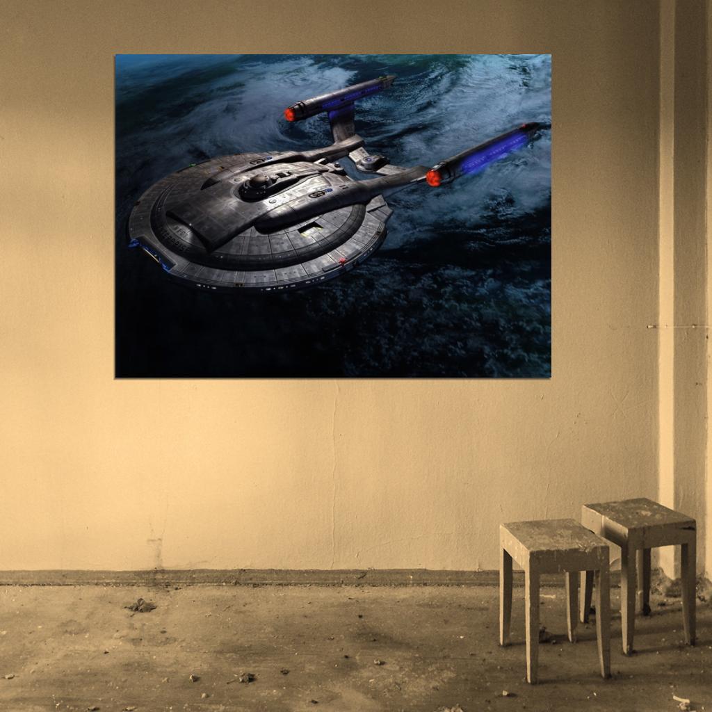 Star Trek Starship Enterprise Spacecraft NX-01 Art Wall Art Print Poster