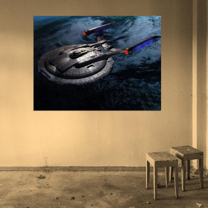 Star Trek Starship Enterprise Spacecraft NX-01 Art Wall Art Print Poster