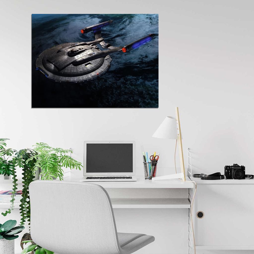 Star Trek Starship Enterprise Spacecraft NX-01 Art Wall Art Print Poster