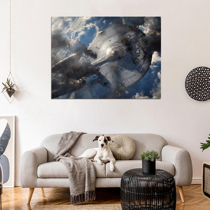 Star Trek Into Darkness NCC-1701 USS Enterprise Crash Earth Movie Wall Art Print Poster