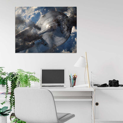 Star Trek Into Darkness NCC-1701 USS Enterprise Crash Earth Movie Wall Art Print Poster