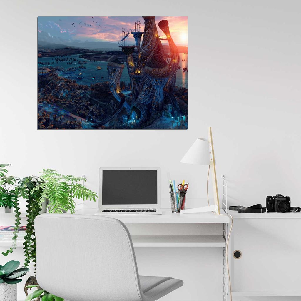 The Elder Scrolls 3 Morrowind Sadrith Mora Telvanni Amazing Art Wall Art Print Poster