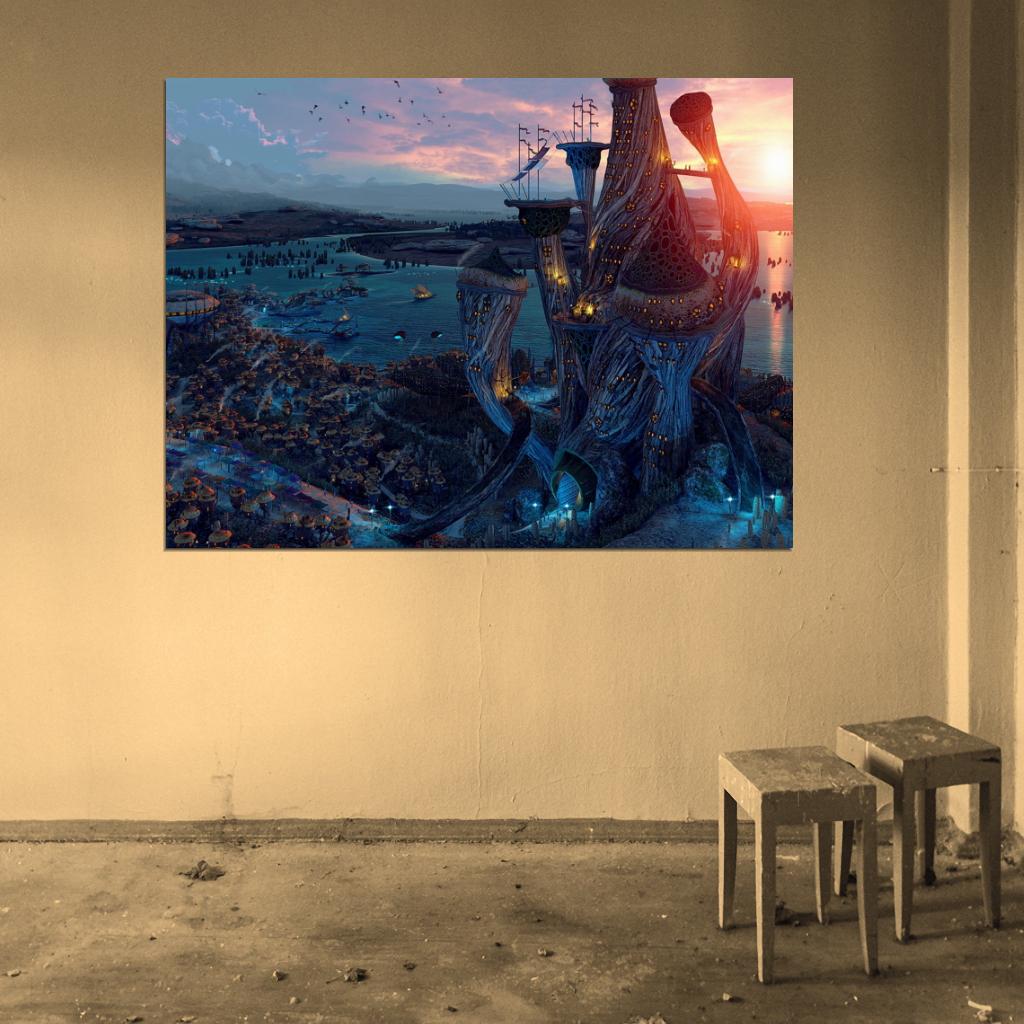 The Elder Scrolls 3 Morrowind Sadrith Mora Telvanni Amazing Art Wall Art Print Poster