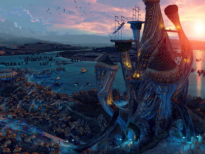 The Elder Scrolls 3 Morrowind Sadrith Mora Telvanni Amazing Art Wall Art Print Poster