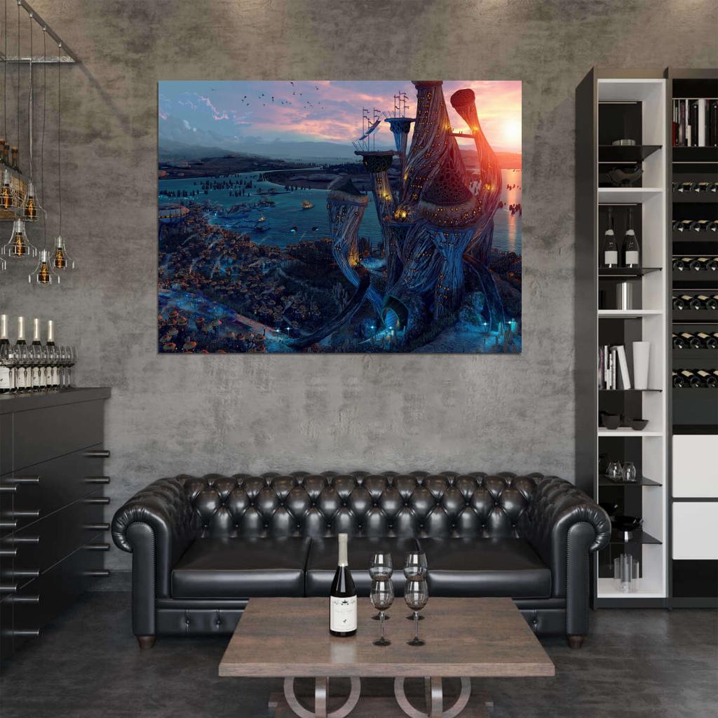 The Elder Scrolls 3 Morrowind Sadrith Mora Telvanni Amazing Art Wall Art Print Poster