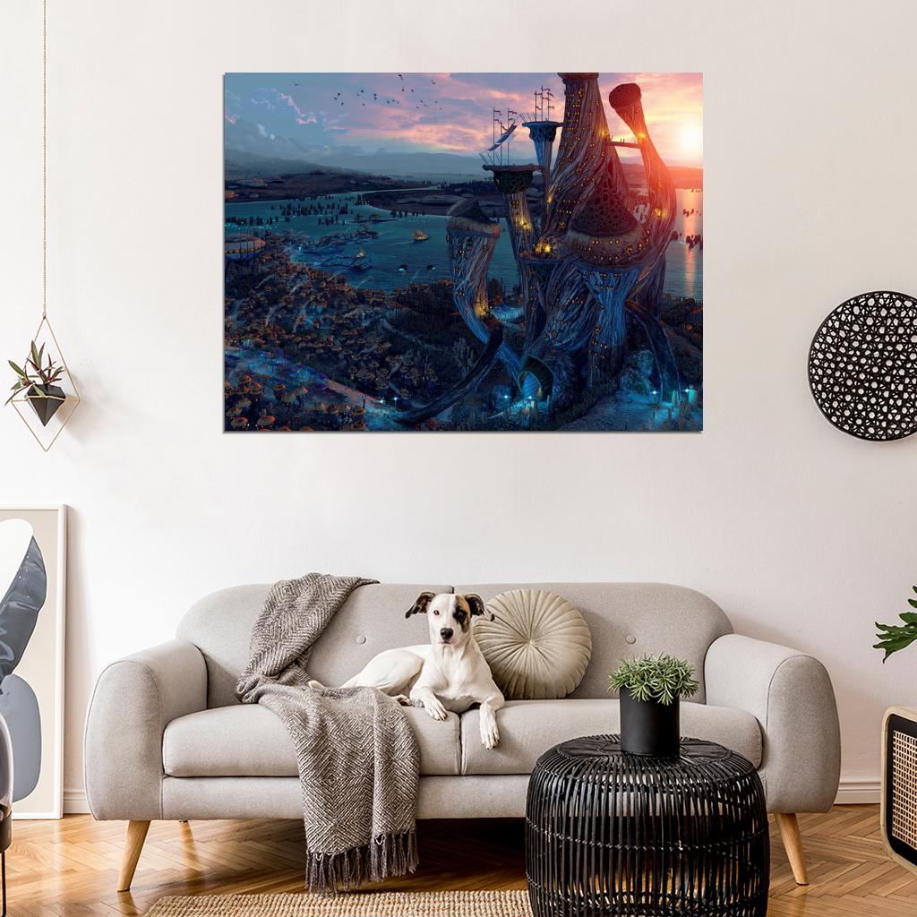 The Elder Scrolls 3 Morrowind Sadrith Mora Telvanni Amazing Art Wall Art Print Poster