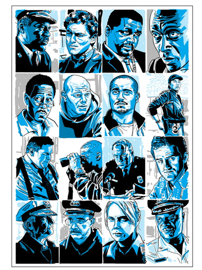 The Wire Cast Characters TV Series Art Wall Art Print Poster