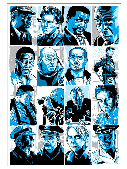 The Wire Cast Characters TV Series Art Wall Art Print Poster
