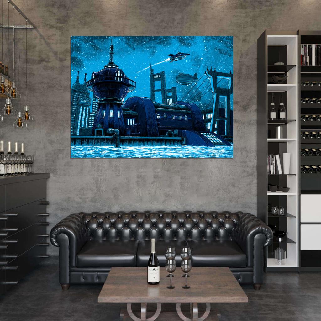 Planet Express Futurama Cool Art Wall Art Print Poster