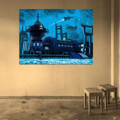 Planet Express Futurama Cool Art Wall Art Print Poster