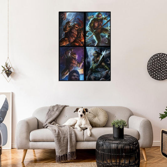 Teenage Mutant Ninja Turtles TMNT Angry Dark Art Wall Art Print Poster