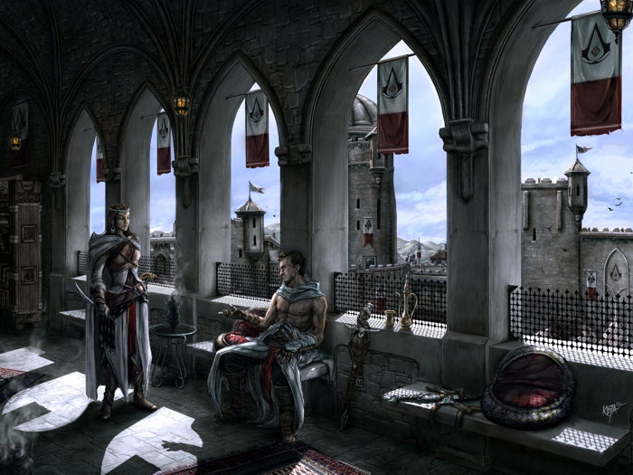 Assassins Creed Altair and Adha Awesome Art Wall Art Print Poster