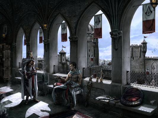 Assassins Creed Altair and Adha Awesome Art Wall Art Print Poster