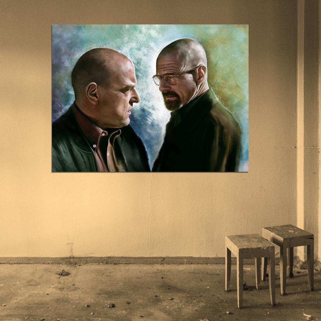 Breaking Bad TV Series Painting Walter White Heisenberg Art Wall Art Print Poster