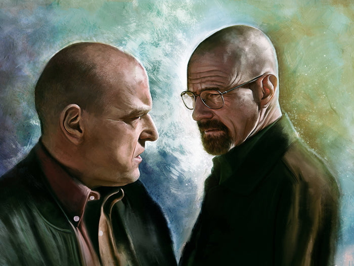 Breaking Bad TV Series Painting Walter White Heisenberg Art Wall Art Print Poster