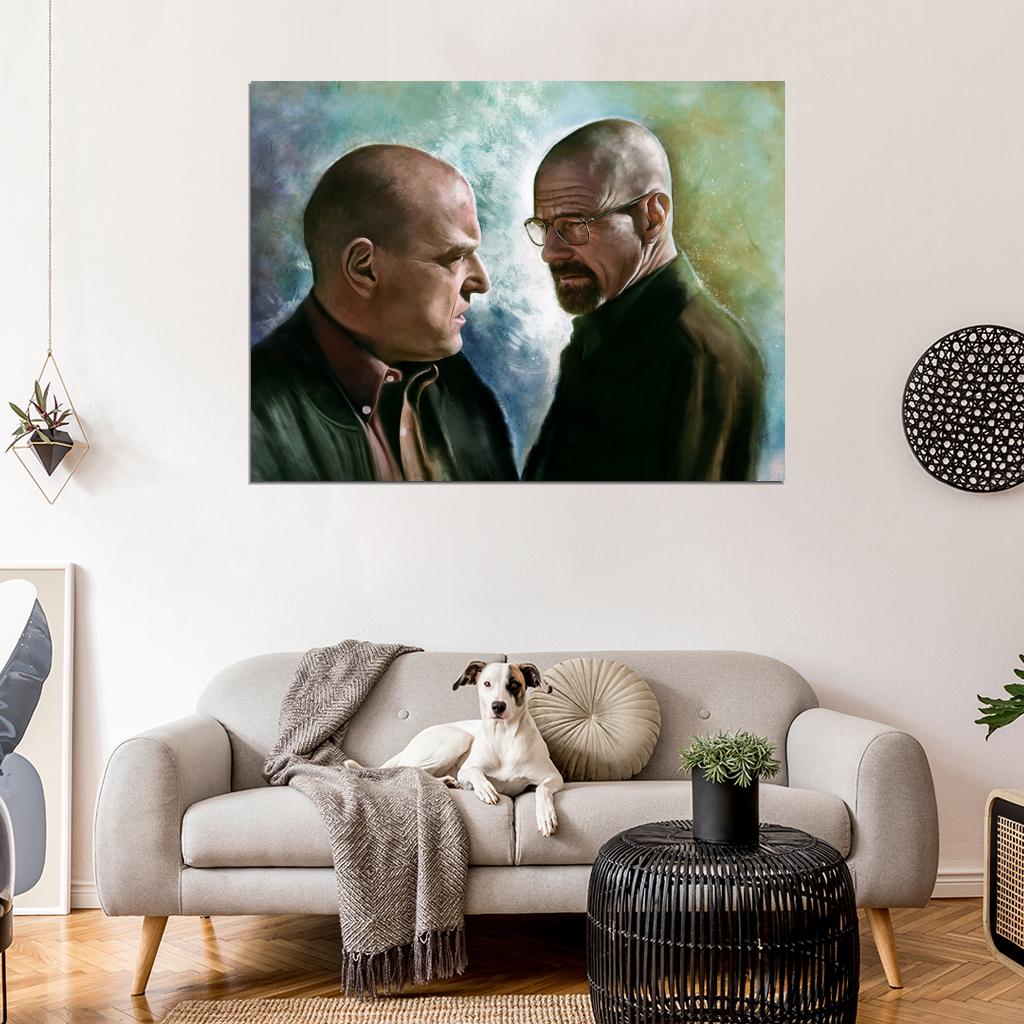 Breaking Bad TV Series Painting Walter White Heisenberg Art Wall Art Print Poster