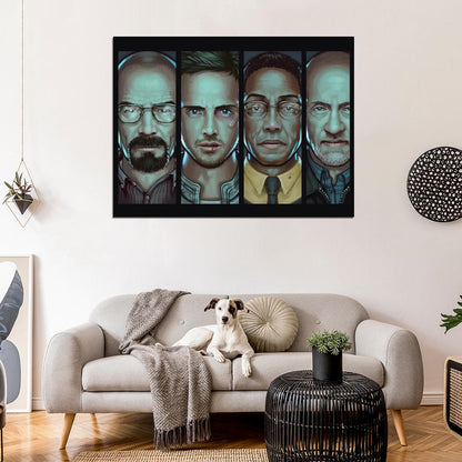 Breaking Bad TV Series Painting Art Cast Characters Wall Art Print Poster