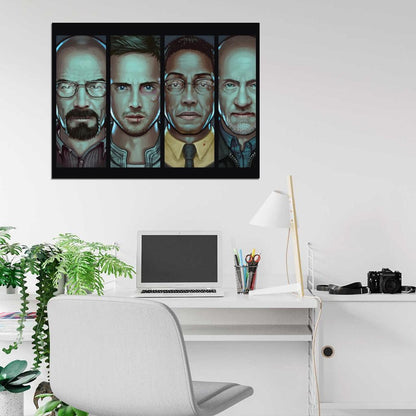Breaking Bad TV Series Painting Art Cast Characters Wall Art Print Poster