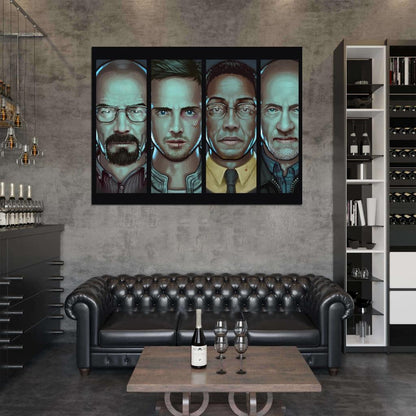 Breaking Bad TV Series Painting Art Cast Characters Wall Art Print Poster