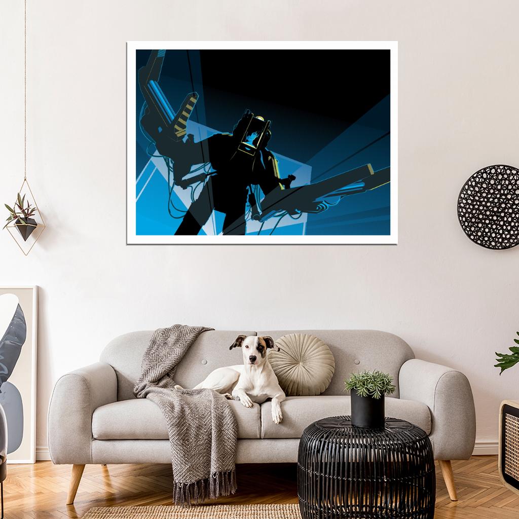 Aliens Movie Ellen Ripley Caterpillar P-5000 Powered Work Loader Art Wall Art Print Poster