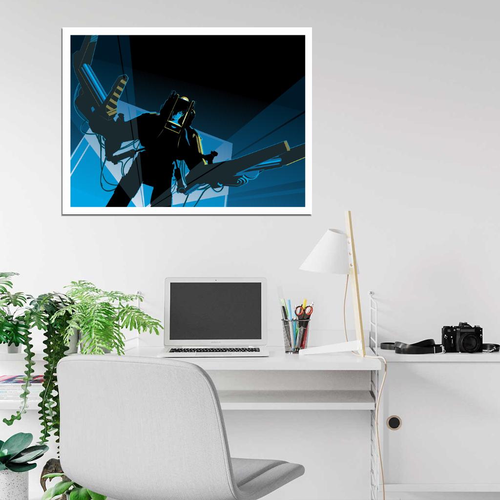 Aliens Movie Ellen Ripley Caterpillar P-5000 Powered Work Loader Art Wall Art Print Poster