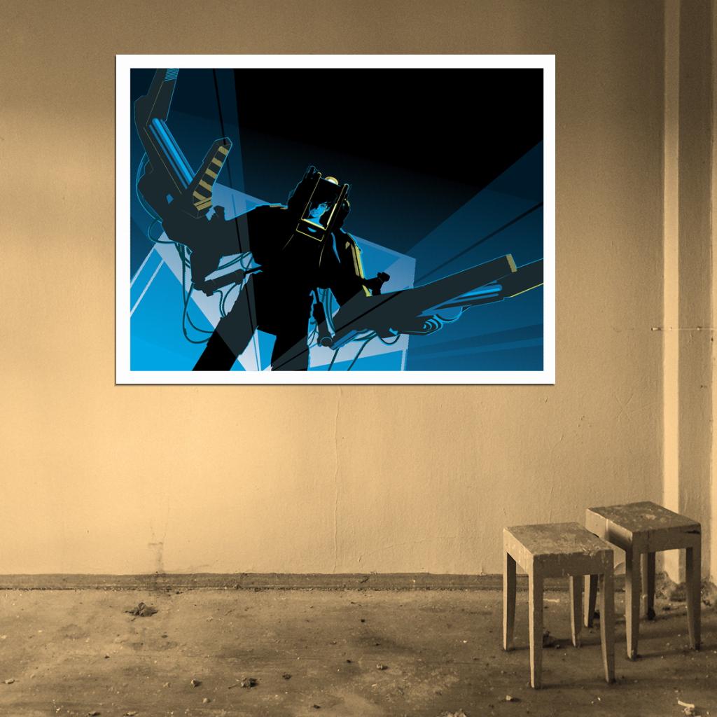 Aliens Movie Ellen Ripley Caterpillar P-5000 Powered Work Loader Art Wall Art Print Poster