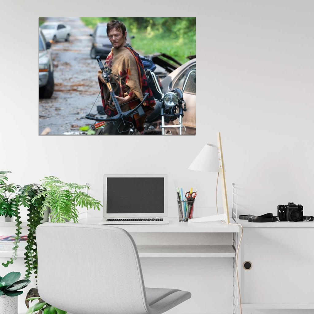 Daryl Dixon Norman Reedus The Walking Dead Crossbow Wall Art Print Poster