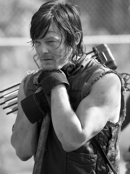 Daryl Dixon Norman Reedus BW Walking Dead Wall Art Print Poster