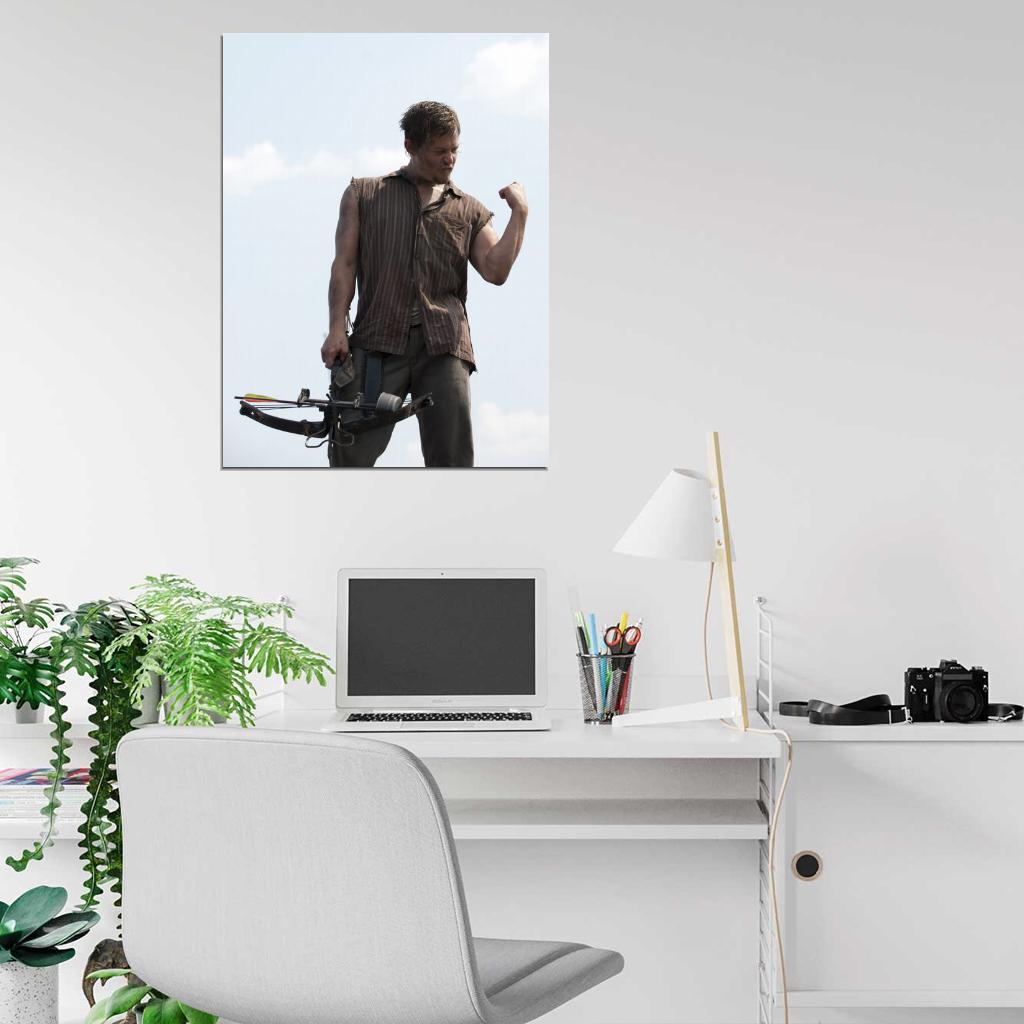 Daryl Dixon Norman Reedus Crossbow Awesome Wall Art Print Poster