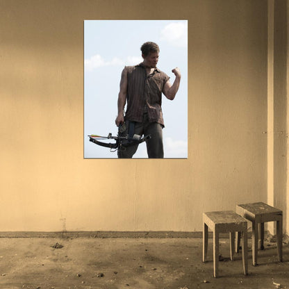 Daryl Dixon Norman Reedus Crossbow Awesome Wall Art Print Poster