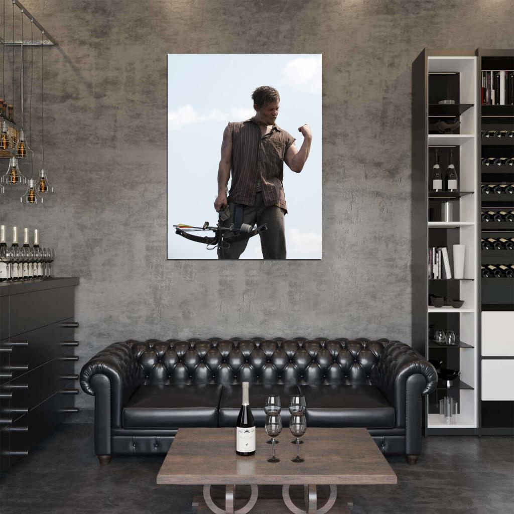 Daryl Dixon Norman Reedus Crossbow Awesome Wall Art Print Poster
