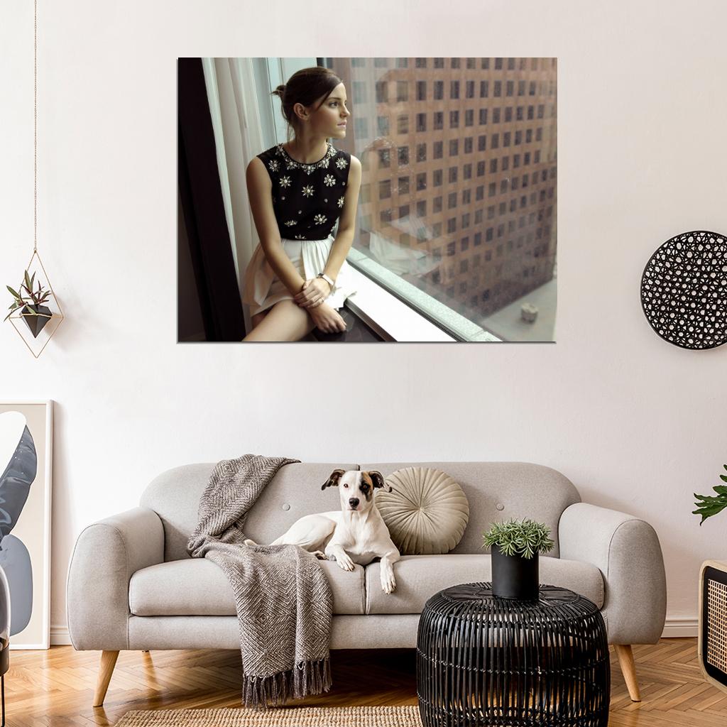Emma Watson Cute Hot Pretty Actress Window Wall Art Print Poster