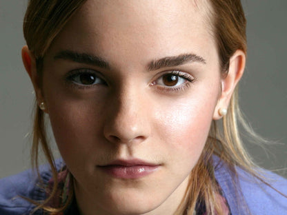 Emma Watson Cute Face Portrait Actress Beautiful Eyes Wall Art Print Poster