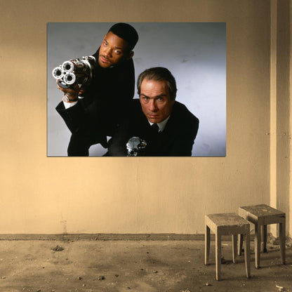 Men in Black Movie Will Smith Tommy Lee Jones Agent K J Weapons Wall Art Print Poster