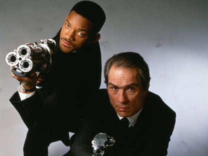 Men in Black Movie Will Smith Tommy Lee Jones Agent K J Weapons Wall Art Print Poster