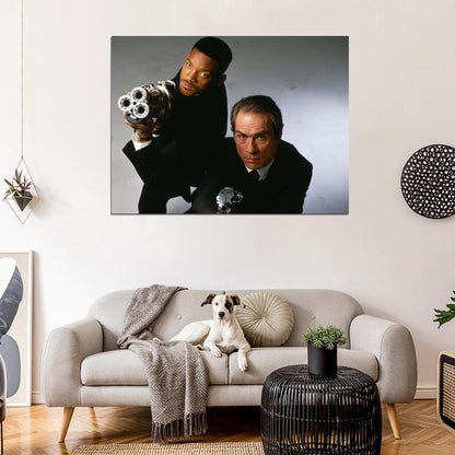 Men in Black Movie Will Smith Tommy Lee Jones Agent K J Weapons Wall Art Print Poster