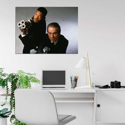Men in Black Movie Will Smith Tommy Lee Jones Agent K J Weapons Wall Art Print Poster