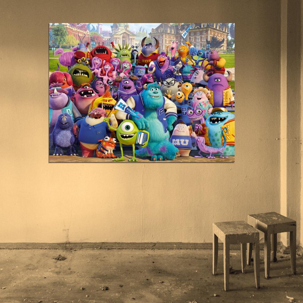 Monsters University 2013 Movie Characters Wall Art Print Poster