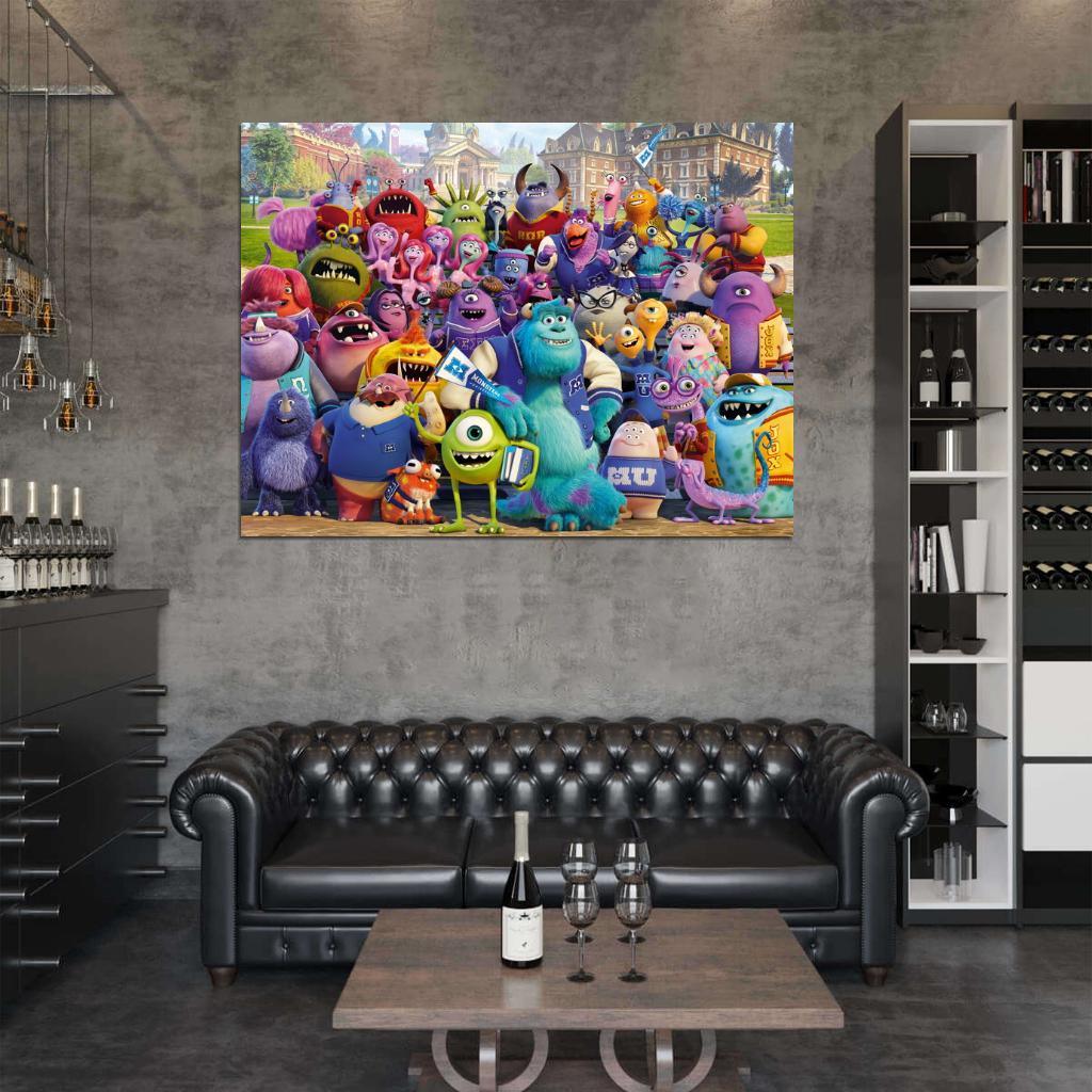 Monsters University 2013 Movie Characters Wall Art Print Poster